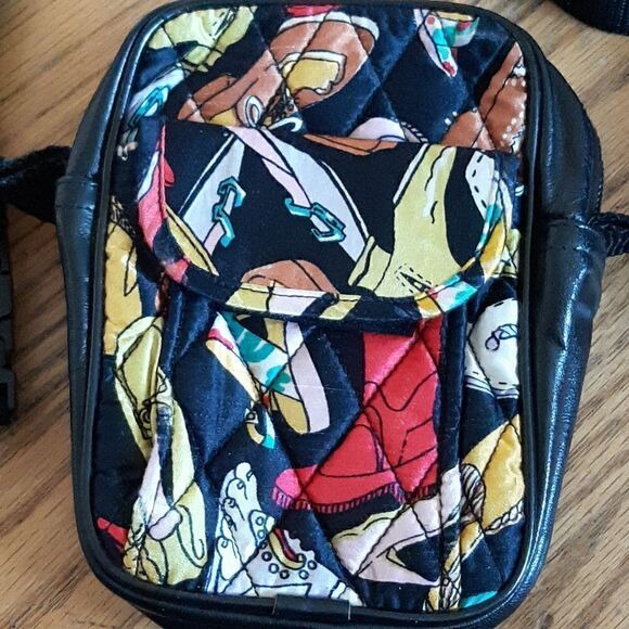 Quilted silk and leather fanny pack - Picture 1 of 6